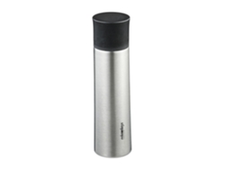 Garrafa Inox Relaxdays, 500 Ml, À Prova De Fugas, Bebidas Quentes E Frias, Garrafa Isolada A Vácuo Com Copo, Prateada