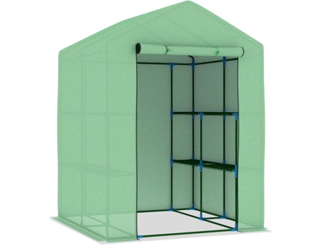 Invernadero VIDAXL con Estantes Acero 143x143x195 cm