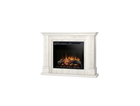 Chimenea eléctrica LED autoportante LUENA 28' Pino blanco 125 x 95 x 31 OUTINFIRE