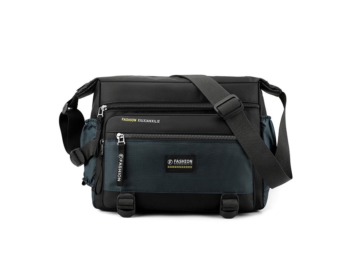 Bolso bandolera/de hombro para hombre (azul oscuro), impermeable, duradero, fabricado en tela Oxford, con gran capacidad.