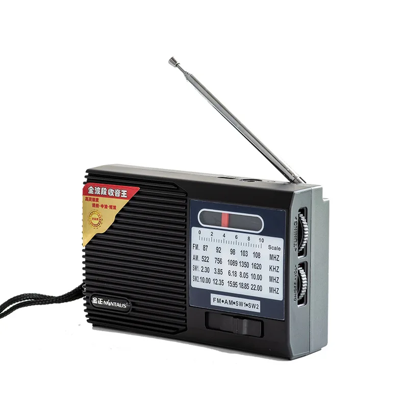 (negro) Mini Radio Portátil Fm/am/sw, Señal Estable, Admite Reproducción De Auriculares, Batería De Larga Duración.