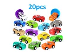 Ats-20 Huevos De Pascua Llenos Con Coches De Juguete Vehículos De Tracción Atrás Coloridos