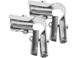 Adaptadores De Tubería Para Invernadero Inoomp De 2 Piezas, De Metal Con Recubrimiento De Zinc, Abrazaderas De Tubería