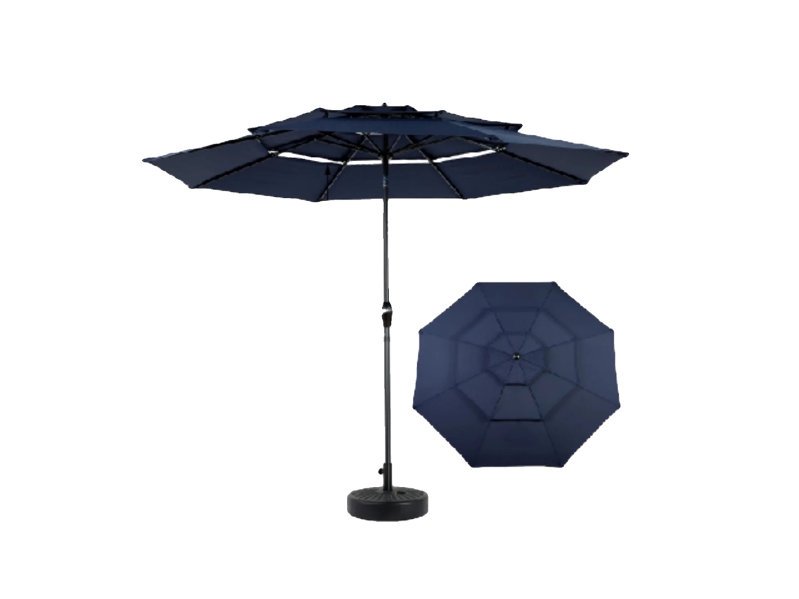 Sombrilla de patio de brazo lateral, construcción duradera, amplia cobertura de sombra, azul OEM