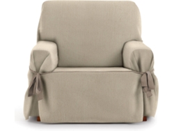 Funda de Sillón EYSA Mid con Lazos (110 x 70 x 120 cm - Poliéster y Algodón - Beige)