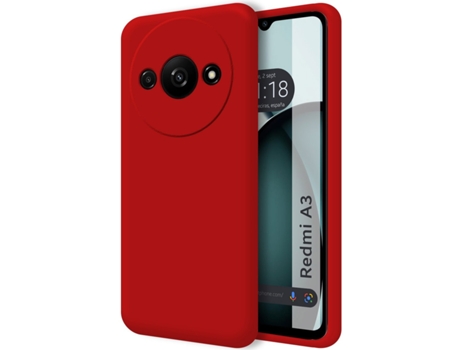 Funda Ultra Roja para Xiaomi Redmi A3 TUMUNDOSMARTPHONE Silicona Líquida Textura Suave Rojo