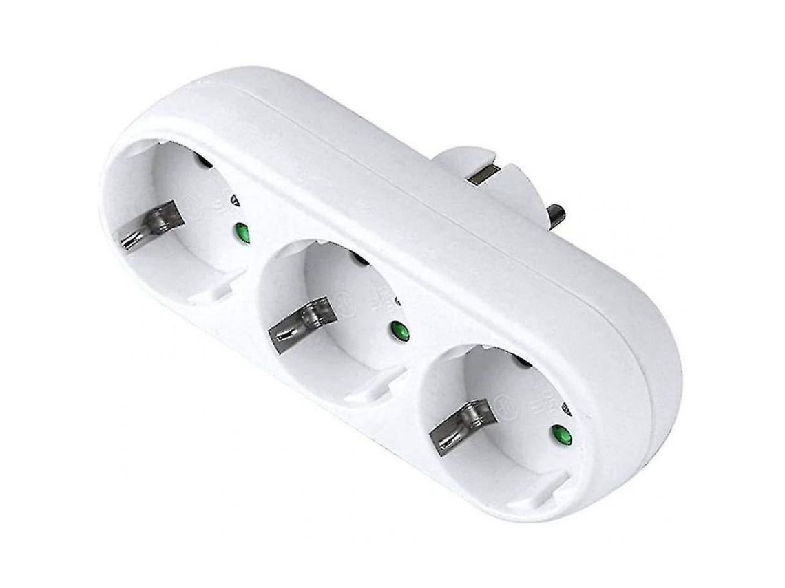 Adaptador De Enchufe De 3 Vías, Enchufe Múltiple De Pared O Mesa 16a/250v Pwv