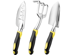 Omni-kit De Herramientas De Jardinería 3 Piezas: Rastrillo, Espátula Y Trasplante, Ideal Para Jardineros