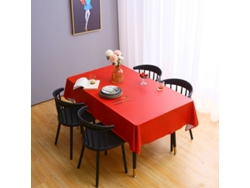 Rebe-mantel Rectangular De Pvc Monocolor Resistente Al Agua Y Aceite 60x104 Pulgadas Para Mesa, Fiesta Y Campamento Rojo