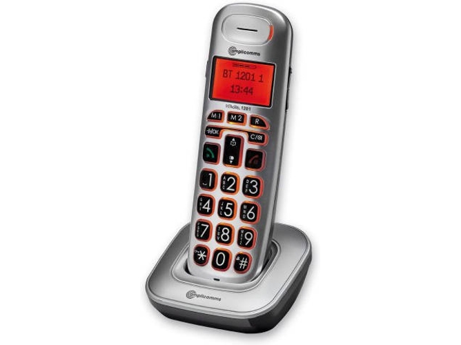 Auricular Fijo Amplicom bigtel 1201 gris dect terminal identificador