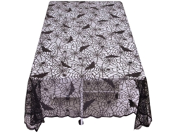 Rebe-mantel De Encaje Rectangular 152x213cm Poliéster Telaraña Negra Deco Halloween