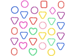Anillos Geométricos Entrelazados Para Bebés Y Niños Pequeños, Juego De 30 Piezas, Plástico Seguro