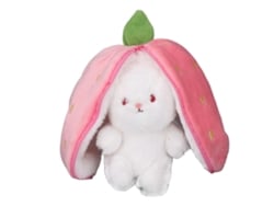 Lindo Peluche Reversible De Conejo De Dibujos Animados, Almohada Decorativa De 25 Cm (9,8 Pulgadas)