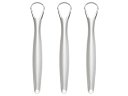 Limpiador Lengua 3 Piezas Acero Inoxidable Metal Reducir Mal Aliento Modelo 1