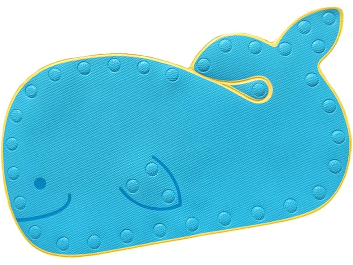 Alfombrilla Antideslizante De Pvc, Azul, Con Forma De Ballena De Dibujos Animados Y Múltiples Ventosas.