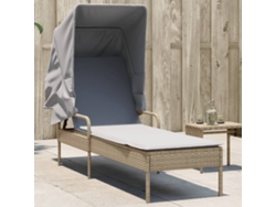 Tumbonasilla Con Capota Ratán Sintético Beige Wsd71744