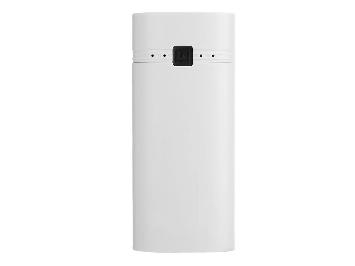 Caja Shell Diy Batería Portátil Con 2 Puertos Usb Pantalla Lcd Luz Led Para 2 Baterías Recargables 18650 Blanca
