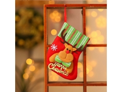 Bolsa de regalo navideña retro, bolsa para dulces navideños, calcetines de regalo con sonido estéreo. Hengjian