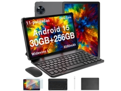 Tableta Doogee U11pro Android 15 de 11 pulgadas, 30 GB, 256 GB/2 TB, ocho núcleos, 8580 mAh, HD IPS 90 Hz, Widevine L1, Wi-Fi 5, 13 MP, 5 MP, Face ID, 3,5 mm