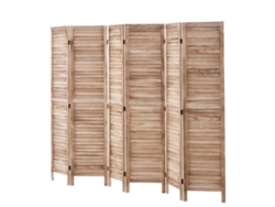 Biombo portátil de madera SUCCEBUY con 6 paneles