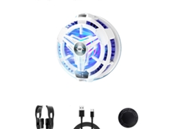 Disipador de calor magnético semiconductor para tabletas y teléfonos móviles con iluminación RGB, sistema de refrigeración rápida universal y ventilador silencioso.