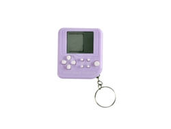 Ats-llavero Consola De Juego Bloques Retro Mini Consola Portátil De Juego Bloques Pantalla Pequeña Morado