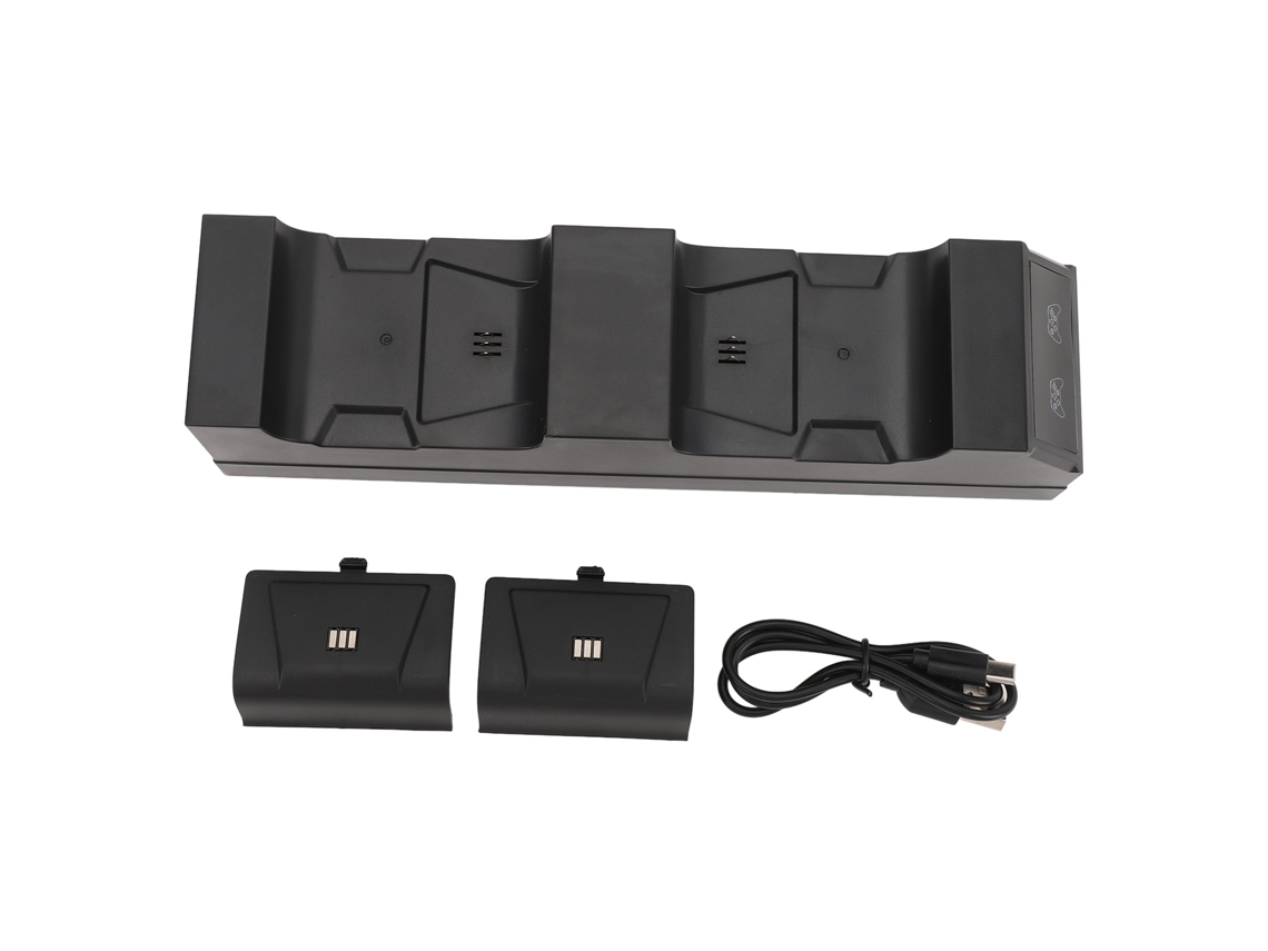 Base De Carga De Controladores Dual Con 2 Paquetes De Baterías De 1000 Mah