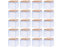 Protectores Cuadrados Transparentes De 25x25 Cm Para Patas De Mesas Y Sillas, Juego De Fundas.