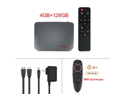 Box Smart Tv Para Android 9,0 10,0 4 + 218g receptor de TV 4 + 128G_enchufe australiano + control remoto G10S