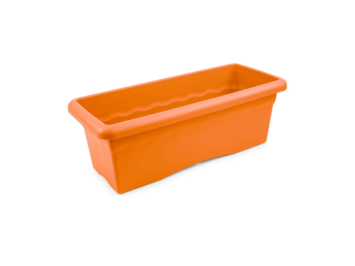 PLASTIKEN TERRA - Jardinera Rectangular, Medida 50 cm 14L Terracota