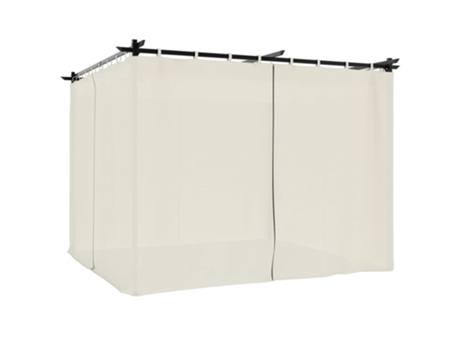 Cenador VIDAXL Crema Acero (3x3 m)