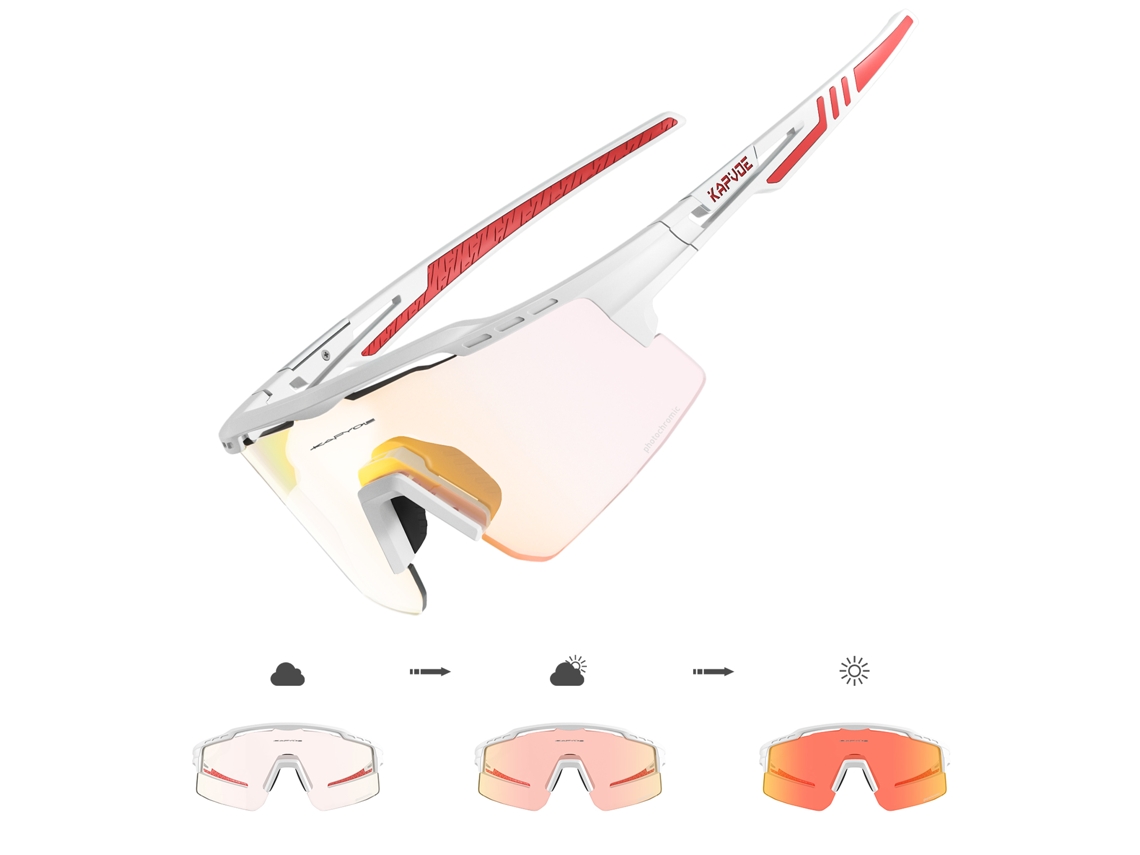 (estilo 5, Blanco) Gafas De Ciclismo Fotocromáticas Uv400, Con Lentes Fotocromáticas Y Protección Uv.