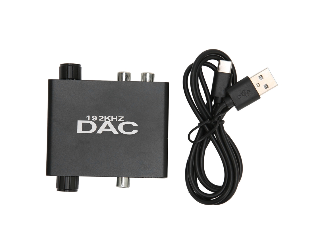 Convertidor Digital A Analógico De 192 Khz, Convertidor Óptico A Rca Profesional Con Ajuste De Volumen De Graves Para