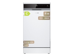 Evvo D4 Slim Lavavajillas 45cm Libre Instalación 11 Cubiertos 8 Programas Clase C