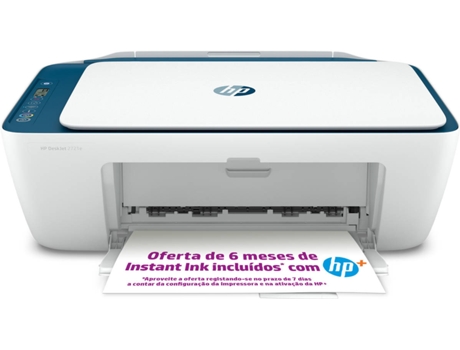 Impresora HP Deskjet 2721E Azul (Inyección de Tinta - Wi-Fi - Instant Ink)