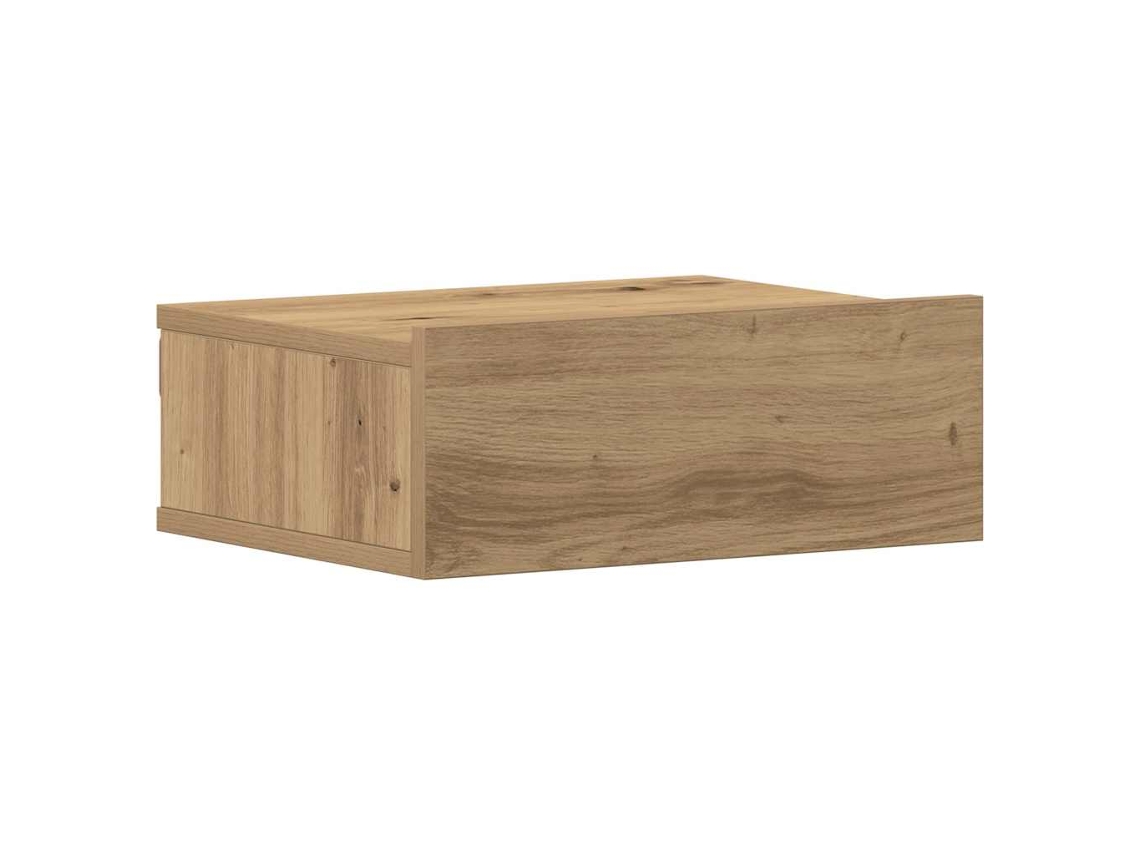 Maison Exclusive - Mesita De Noche Flotante Madera Roble Artesanal 40x32x15 Cm