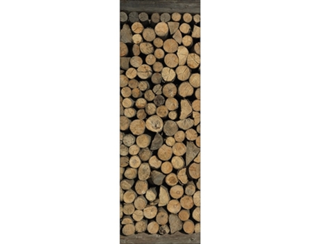 Adhesivos para Nevera y Lavavajillas PLAGE Troncos de Madera Cortados Pequeños Trompe L'Oeil 180 cm X 59.5 cm