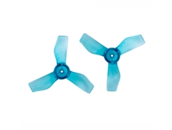 Clear Blue4 Pairs Gemfan 1219 31mm 0.8mm Hole 3-blade Propeller For 0703-1103 Rc Drone Fpv Racing Brushless Motor