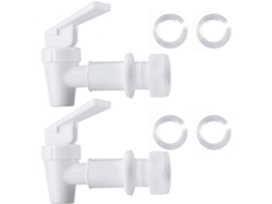 2026-grifo De Agua Plástico Sin Bpa, Reemplazo De Mesa, Para Dispensadores, Frascos De Agua, Barricas, Fácil Instalación (2 Blancos)