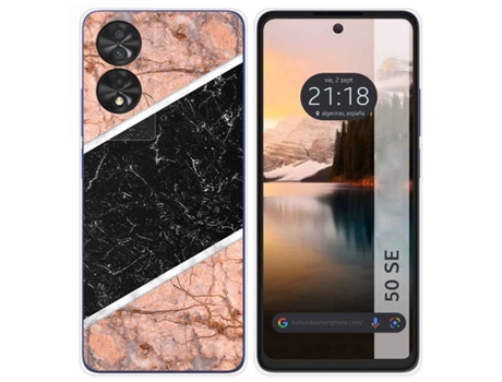 Funda Diseño Mármol para Tcl 50 Se TUMUNDOSMARTPHONE Multicolor
