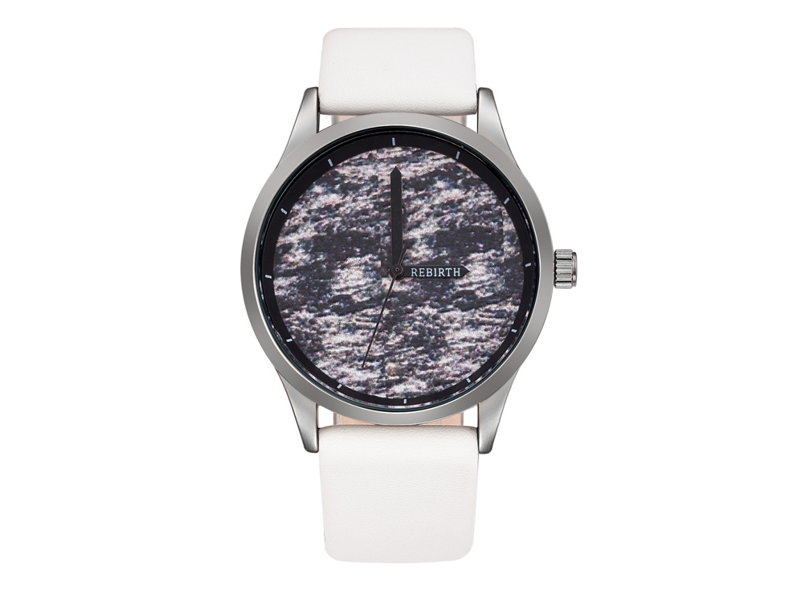Reloj Casual Unisex Con Correa De Pu Y Movimiento De Cuarzo, Blanco Y Negro.