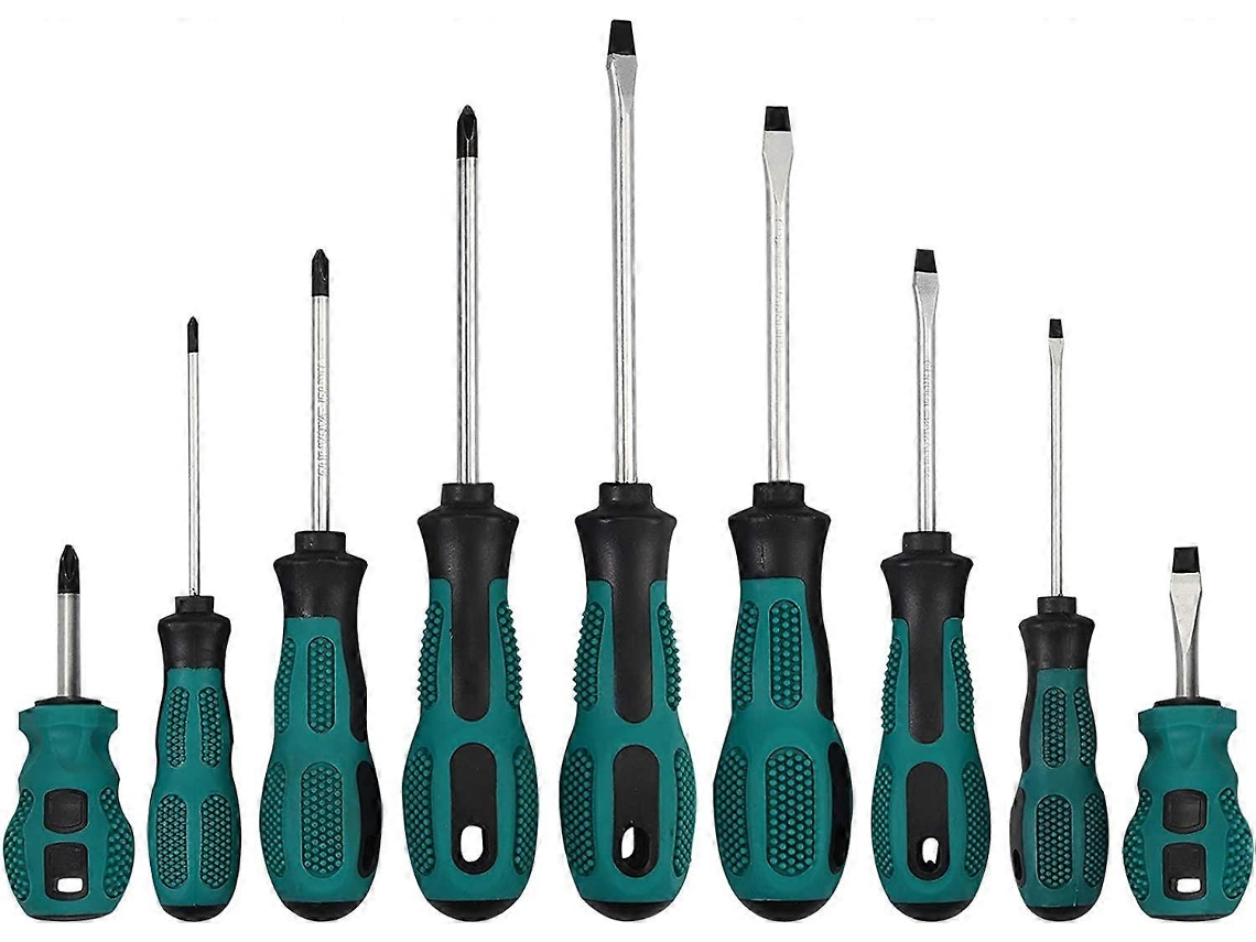 Kit De Destornilladores De Precisión 9 Piezas Con Herramientas Magnetizantes Y Alfombrilla Magnética