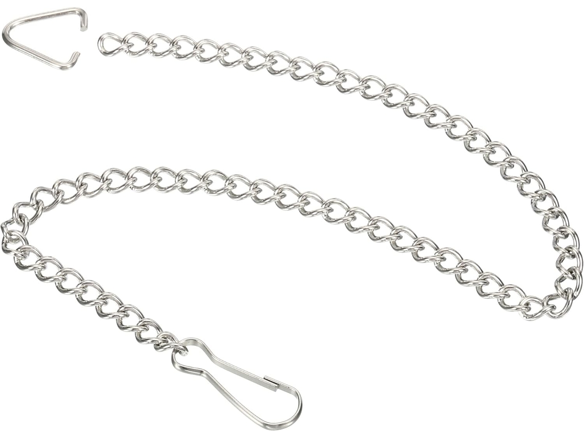 Cadena Para Puerta De Inodoro De 30 Cm. Conexión Ovalada Para Descarga De Acero Inoxidable 304.