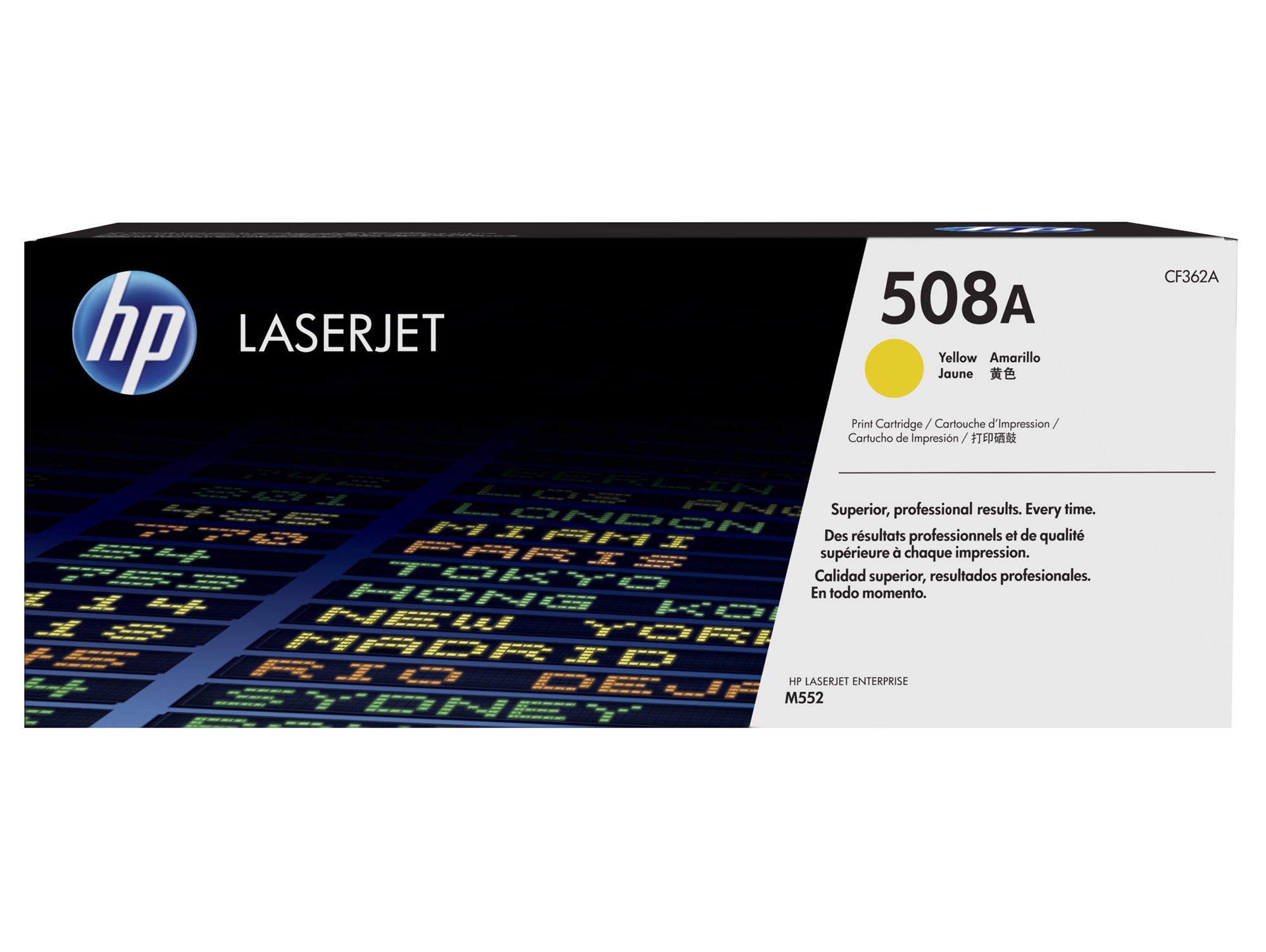 Cartucho de tóner original LaserJet HP 508A amarillo para Laserjet Enterprise series M552