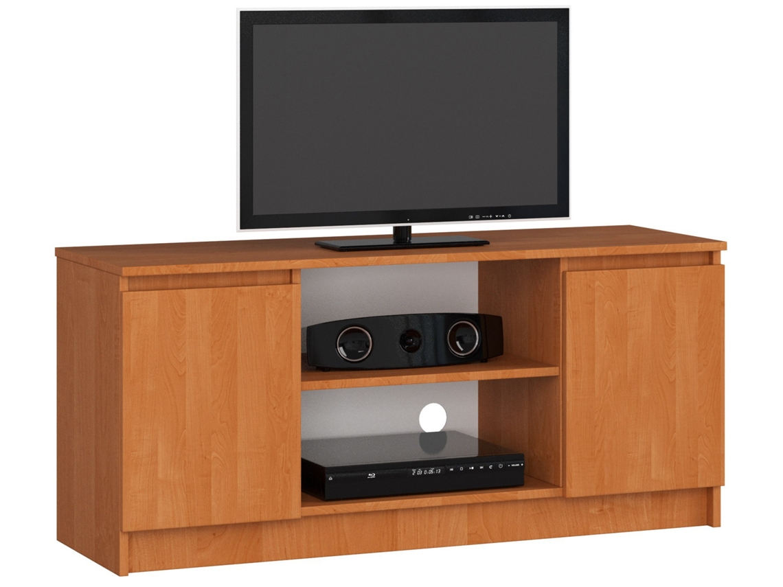 Mueble De Tv Akord Aliso 120 Cm 2 Puertas Frente En Color Aliso 2 Estantes 120x40x55 Cm