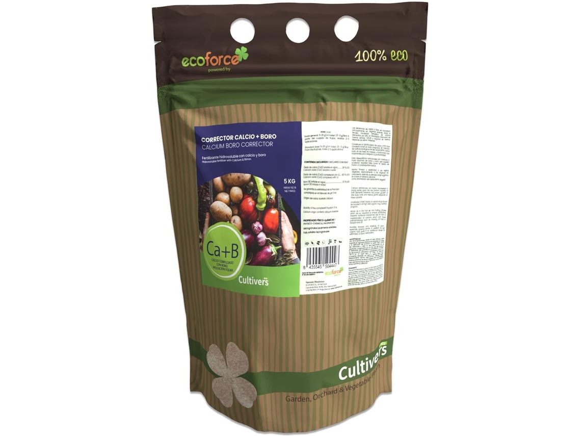 CULTIVERS Abono Calcio y Boro 5 kg Fertilizante Ecológico 100% Soluble. con Registro ecológico