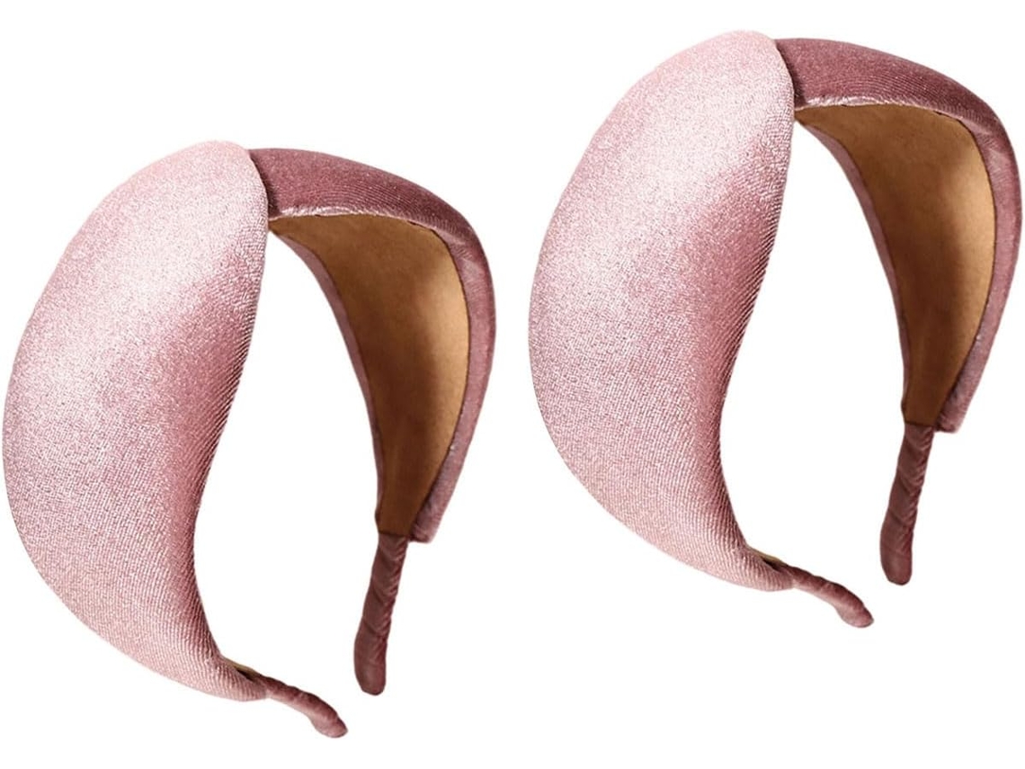 Conjunto De 2 Diademas Cómodas Y Aterciopeladas Para Un Look Moderno Y Versátil Para El Cabello.