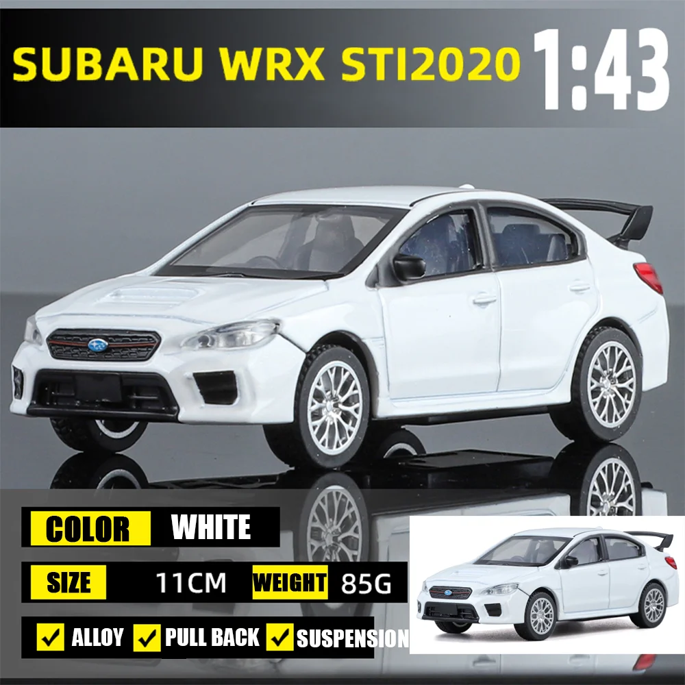 (branco) Miniatura De Carro Esportivo Subaru Wrx Em Escala 1/43