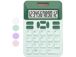 Calculadora De Oficina Calculadora Verde Con Pantalla Lcd De 12 Dígitos Calculadora Básica De Oficina Para Oficina, Hogar, Escuela