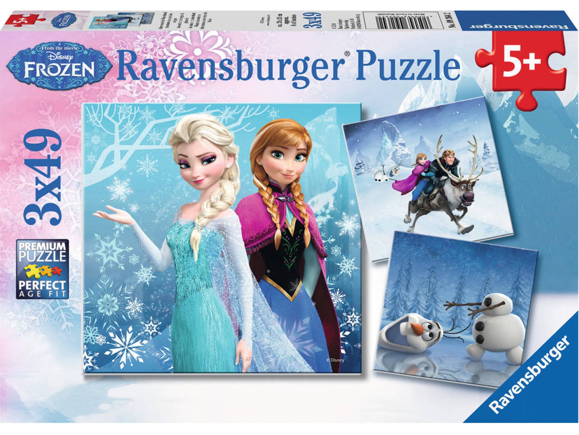Conjunto de 3 Puzzles RAVENSBURGER Disney - Frozen (147 Piezas)